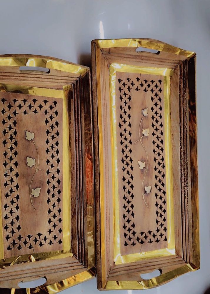 Wooden Serving Trays (Set of 2)