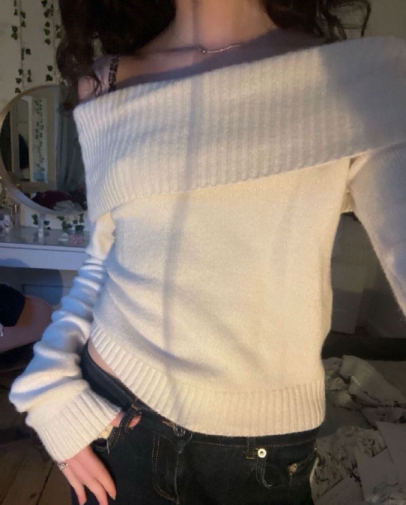 Off-the-Shoulder Knit Top