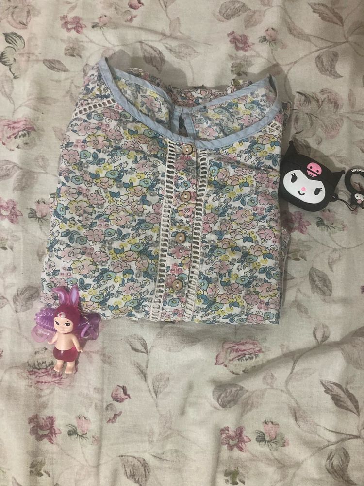 Floral Print Anarkali Kurti:)