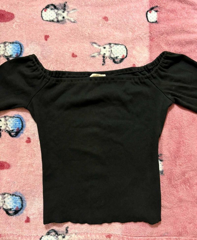 Black Off Shoulder Top