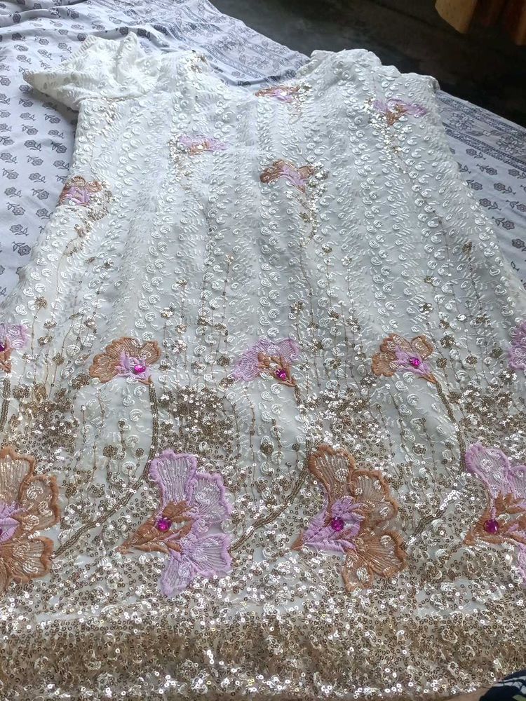 punjabi Suit cream colour 💗