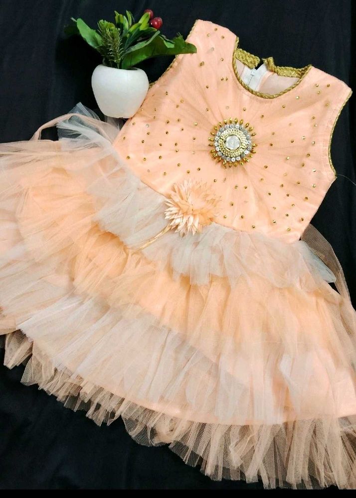 Frock Peach Colour
