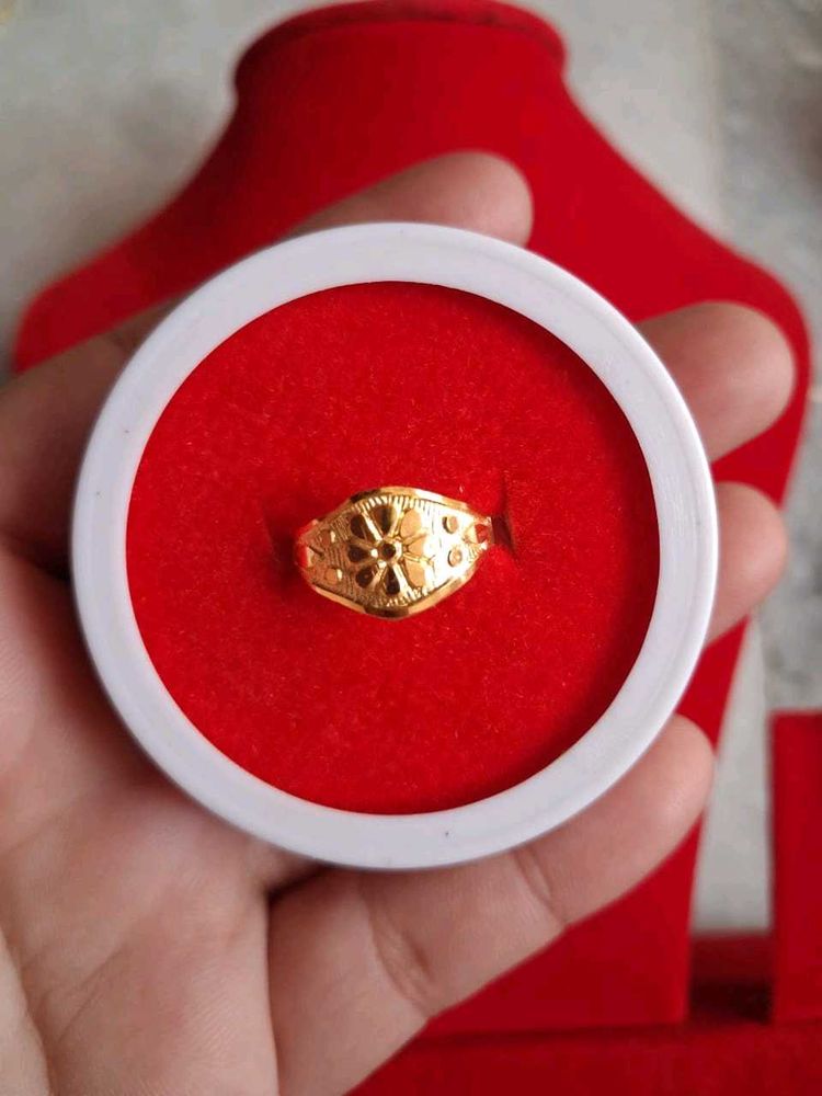 Beautiful New Kids Flower Gold Ring