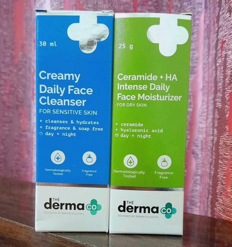 Combo The Derma Co Pack Of 2 Moisturizer+cleanser