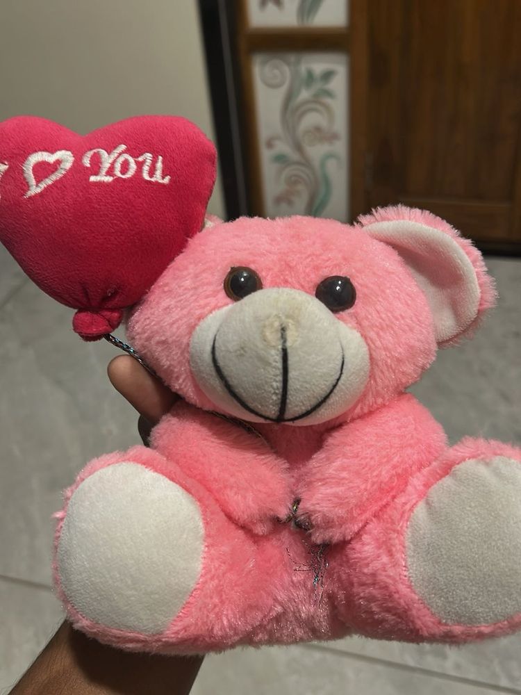 Pink Teddy Bear with Heart
