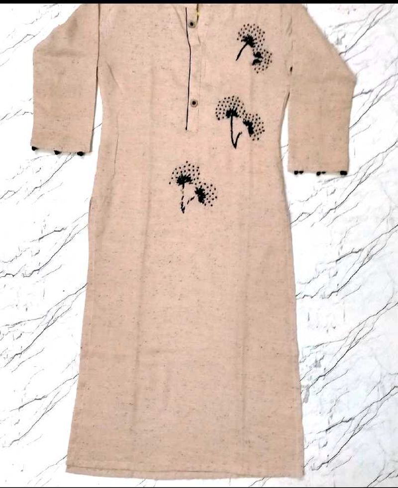 Black Embroidered Kurta