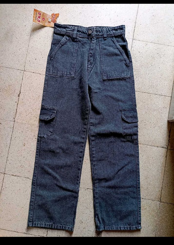 Charcoal Cargo Jeans