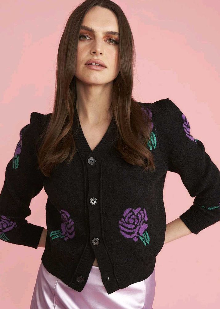 Floral Knit Cardigan