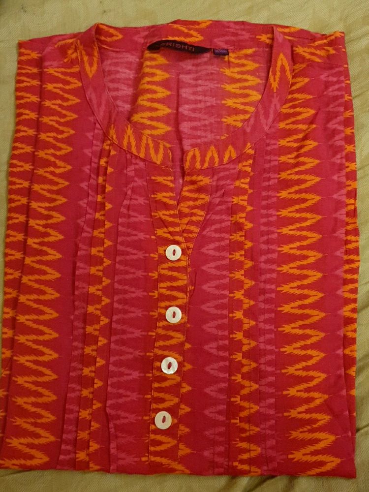 Bright Pretty Short Pure Cotton Kurti
