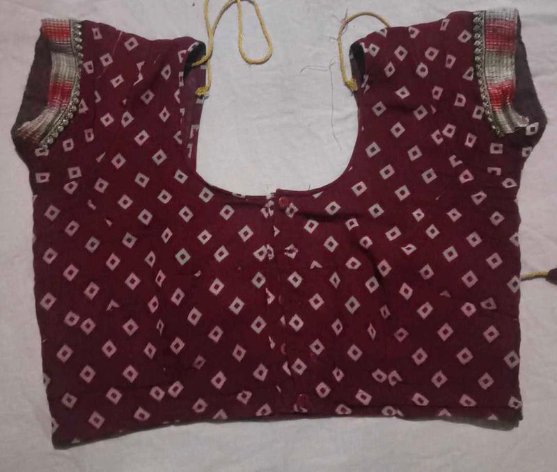 Maroon Diamond Pattern Blouse