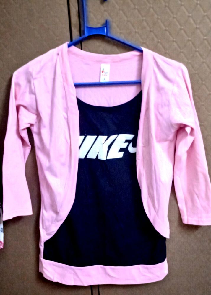 Pink N Black Top