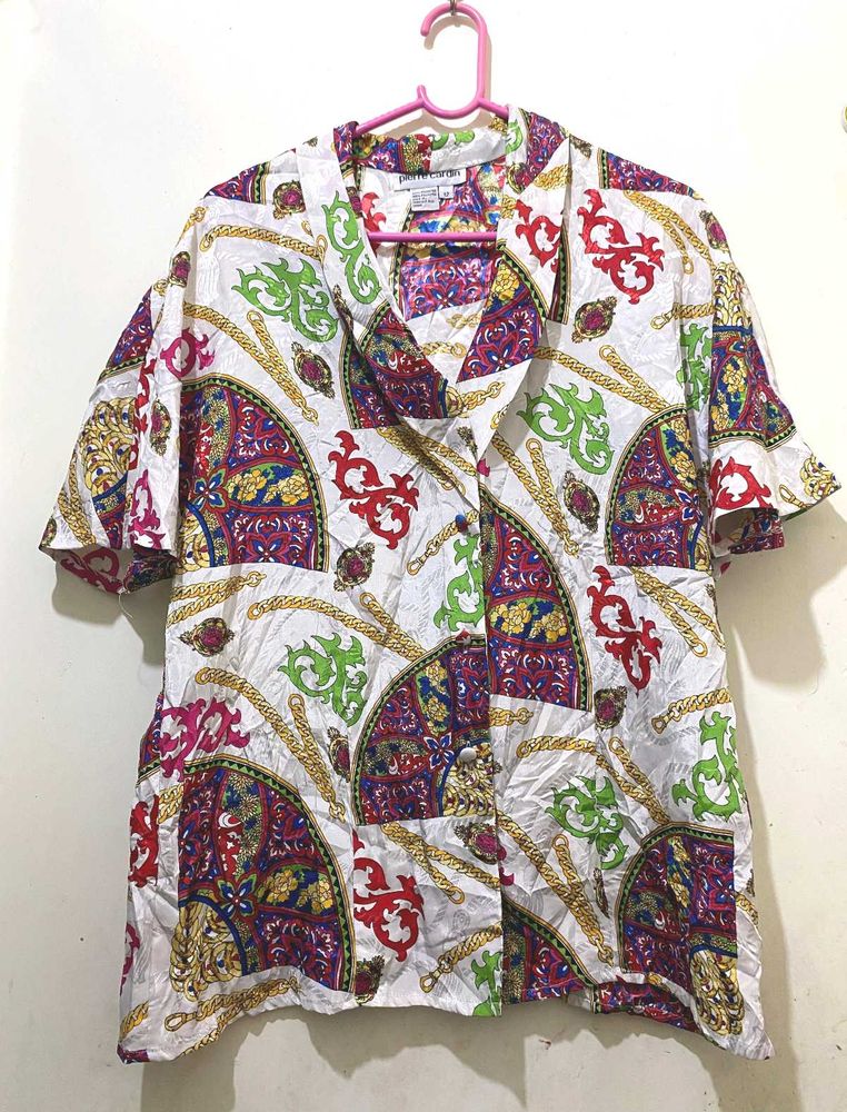 Patterned Button-Down Shirt Till 38