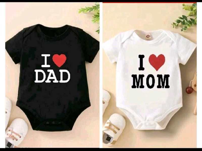 &#39;I Love Mom/Dad&#39; Onesies