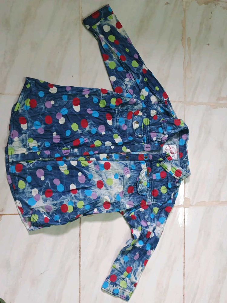 COOL Colorful Denim Shirt!