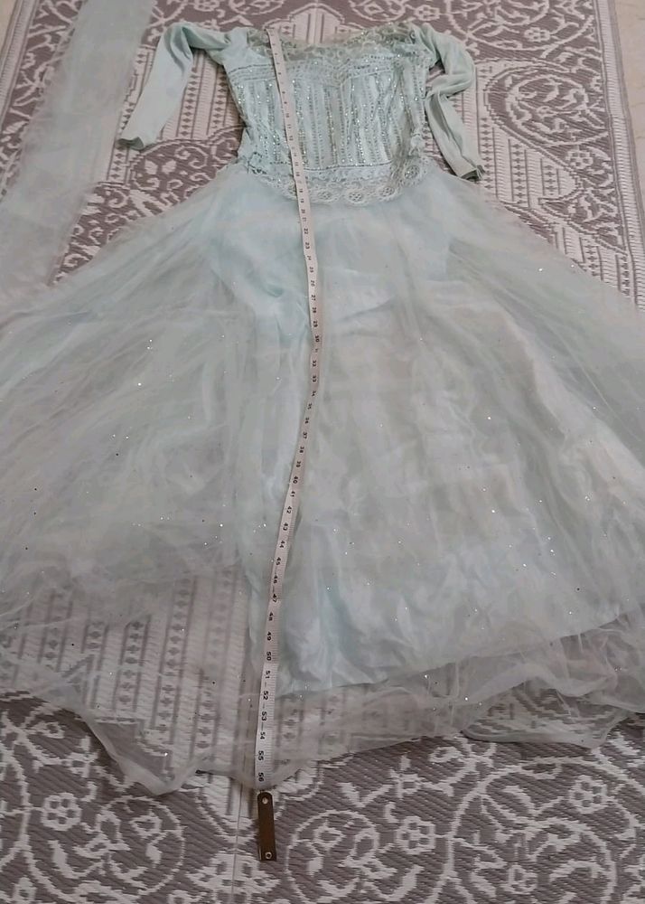 Light Blue Tulle Gown