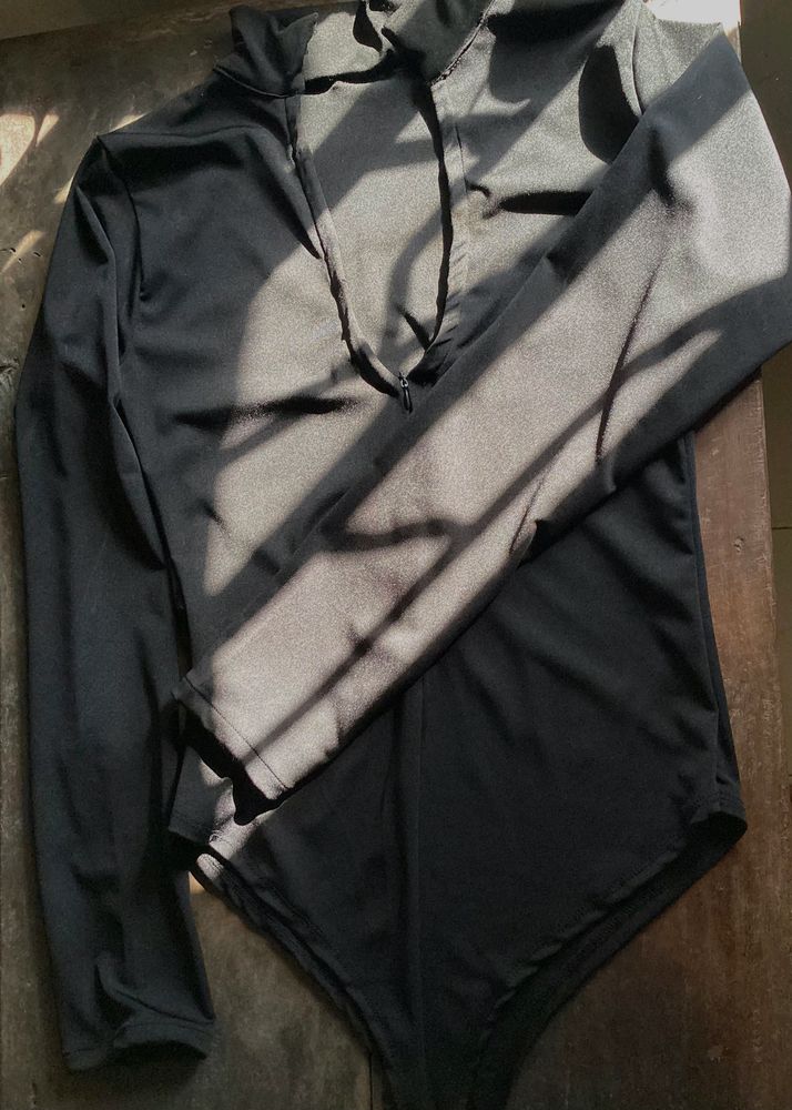 Low Closure Zip Up Bodysuit