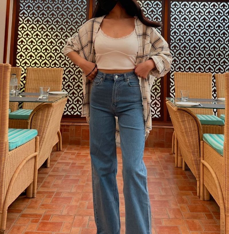 🎀H&amp;M Wide High Jeans