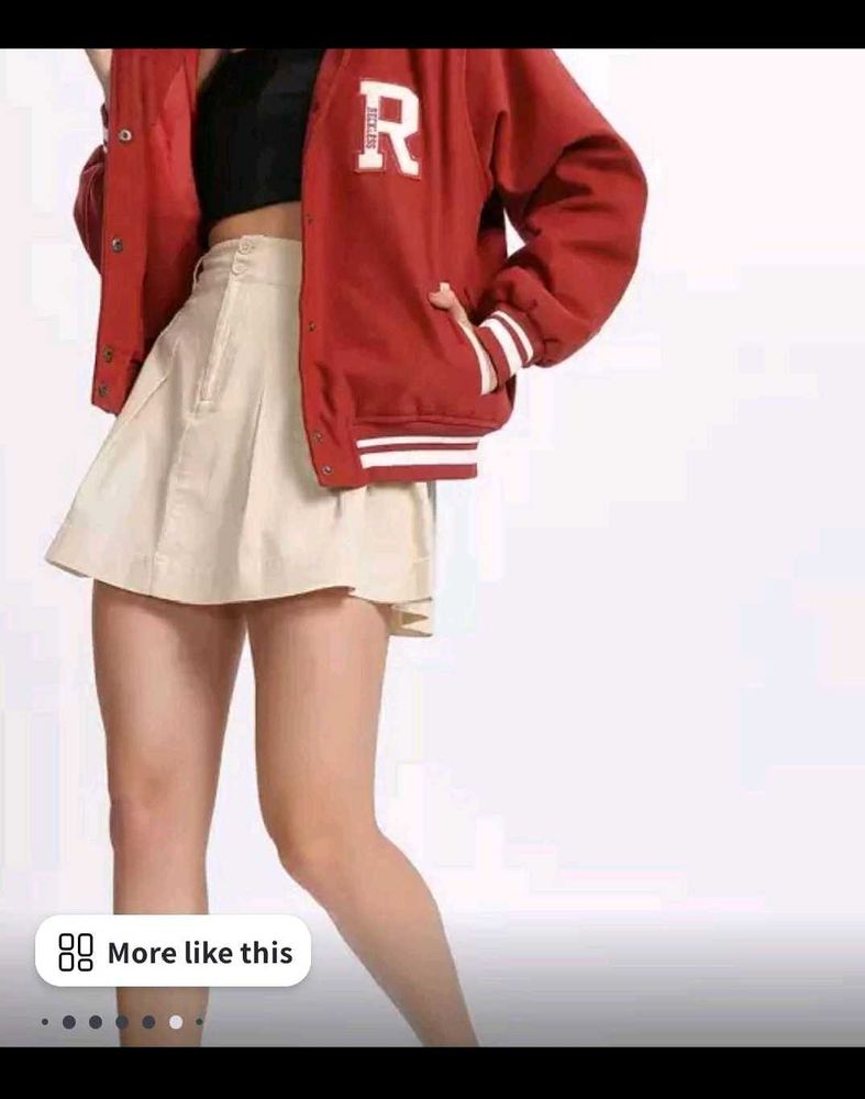 New pleated mini skirt