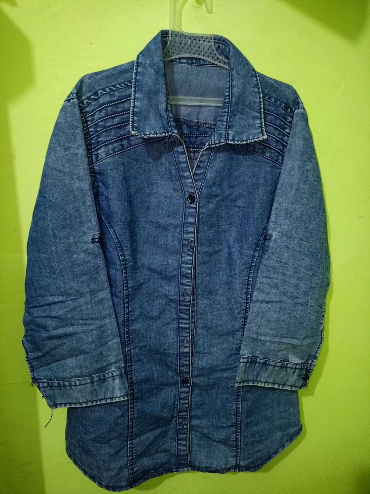 Denim Button-Down Shirt