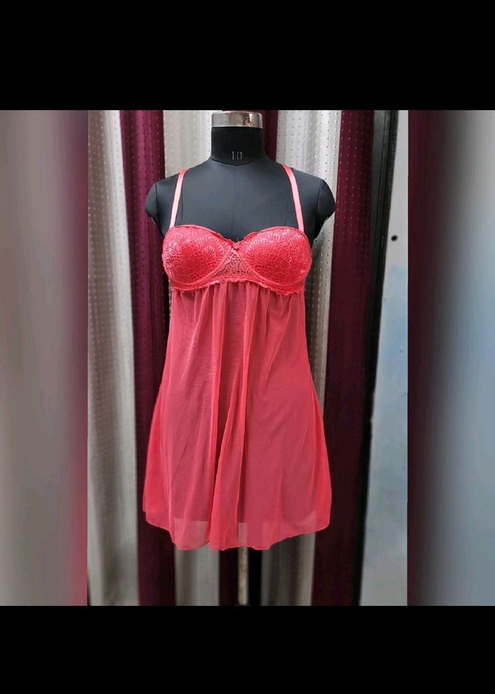 Pink Night Dress Super Discount Only 100