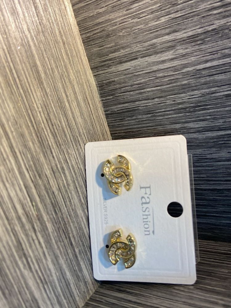Gold CC Earrings