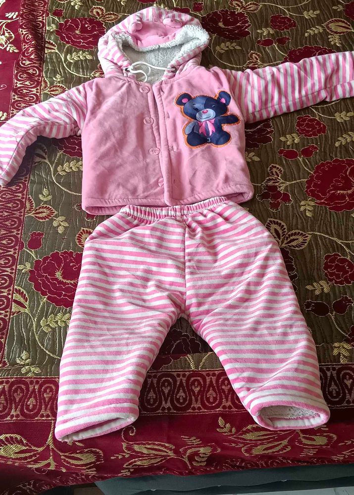 Pink Bear Outfit - Baby
