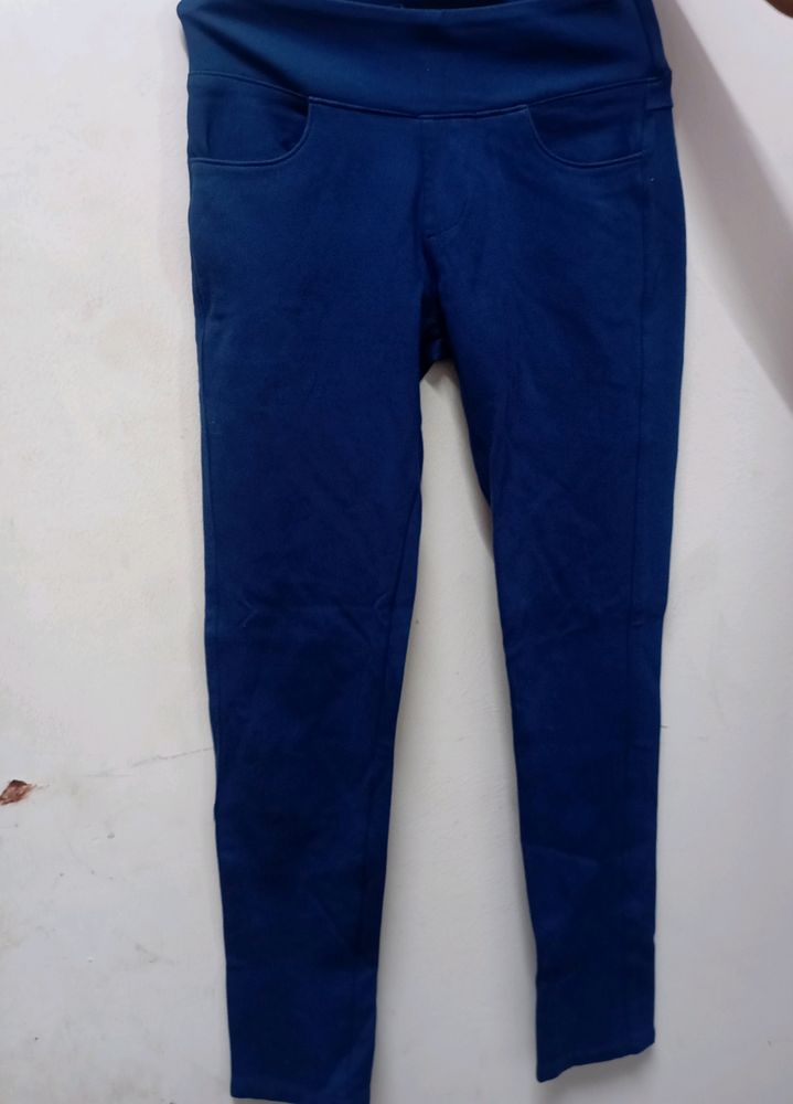 Streachable Blue Skinny Trouser
