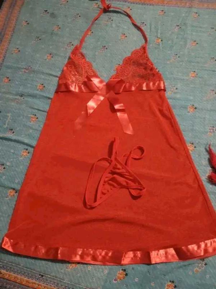 Red Lace Babydoll Lingerie
