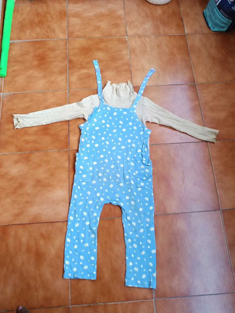 Cute Baby Blue Polka Dot Romper