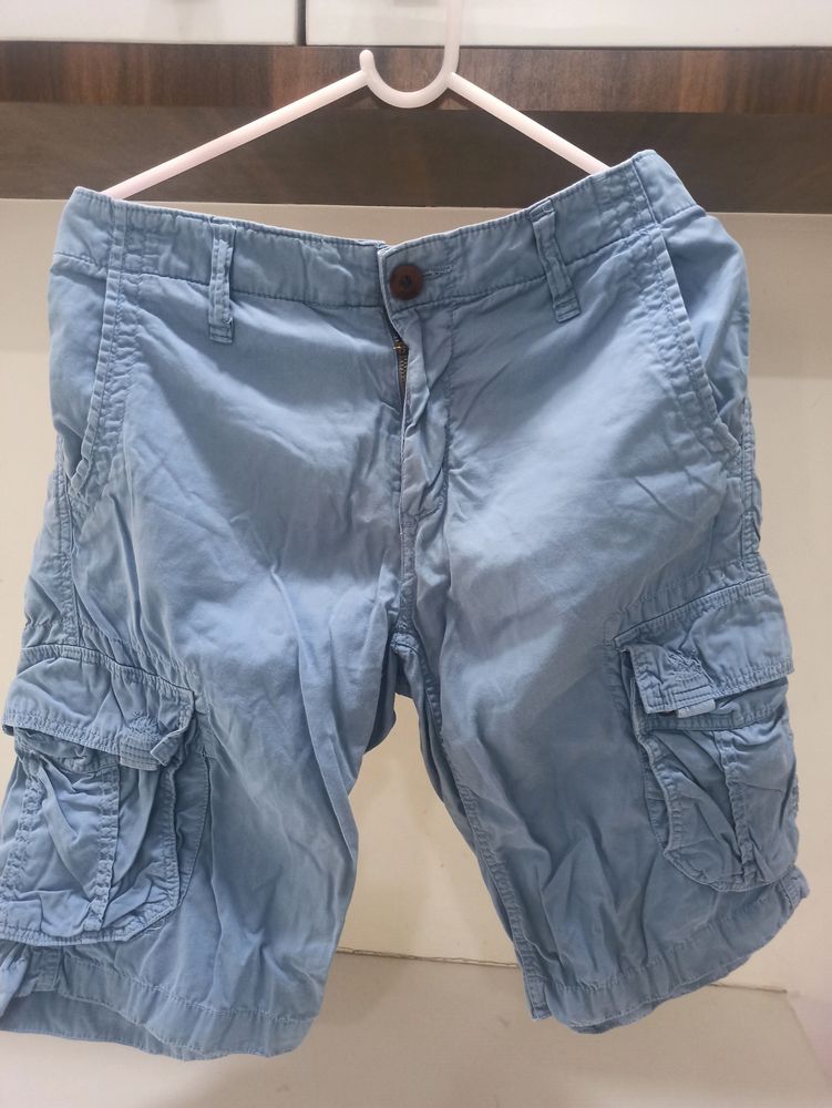 Blue Cargo Shorts