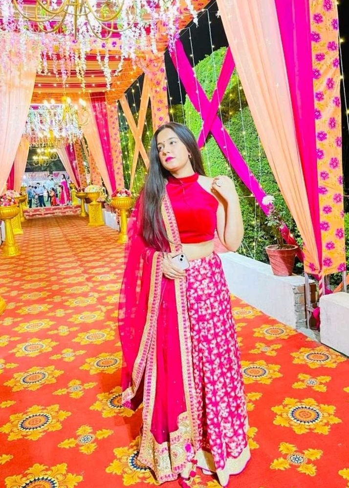 Pink Skirt And Dupatta