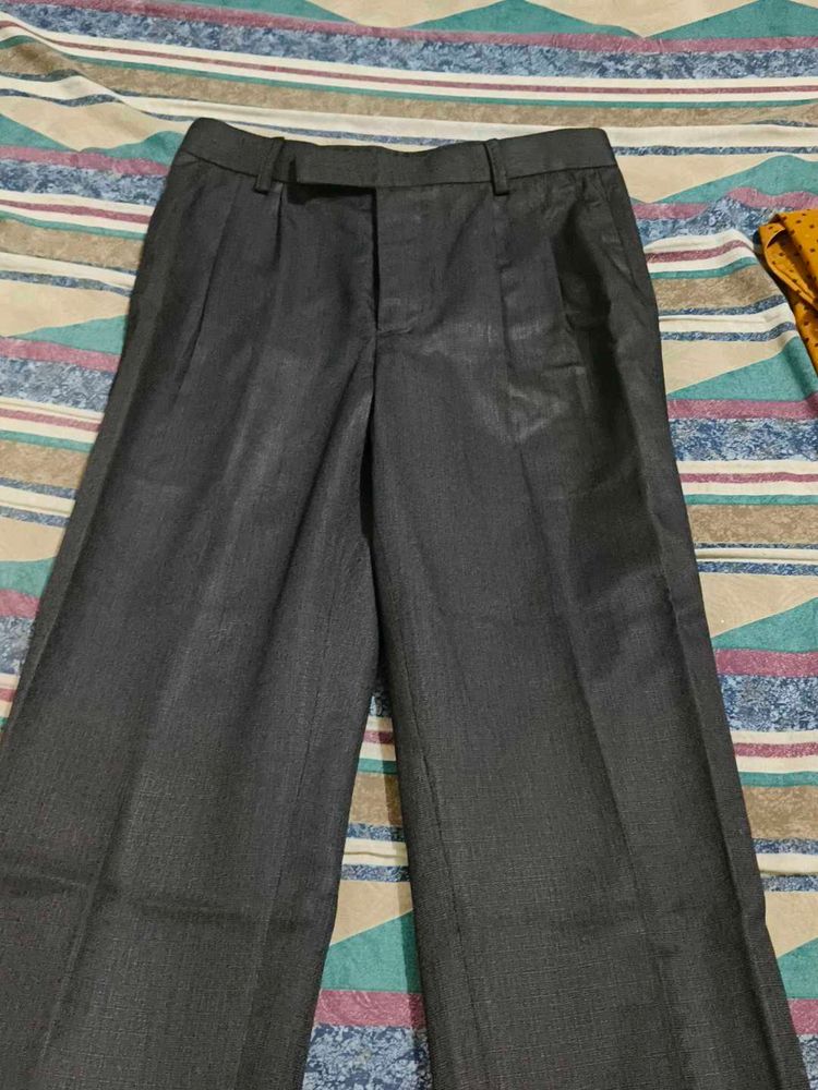 Gray Wide pure cotton Leg pant