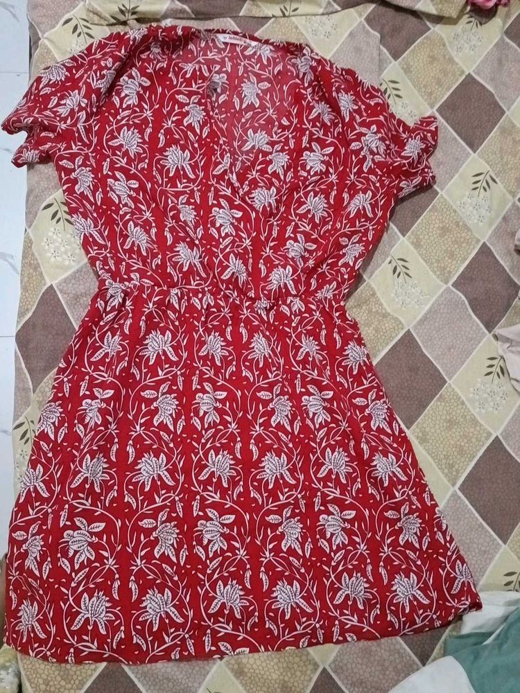 Red And White Beautiful Mini Dress