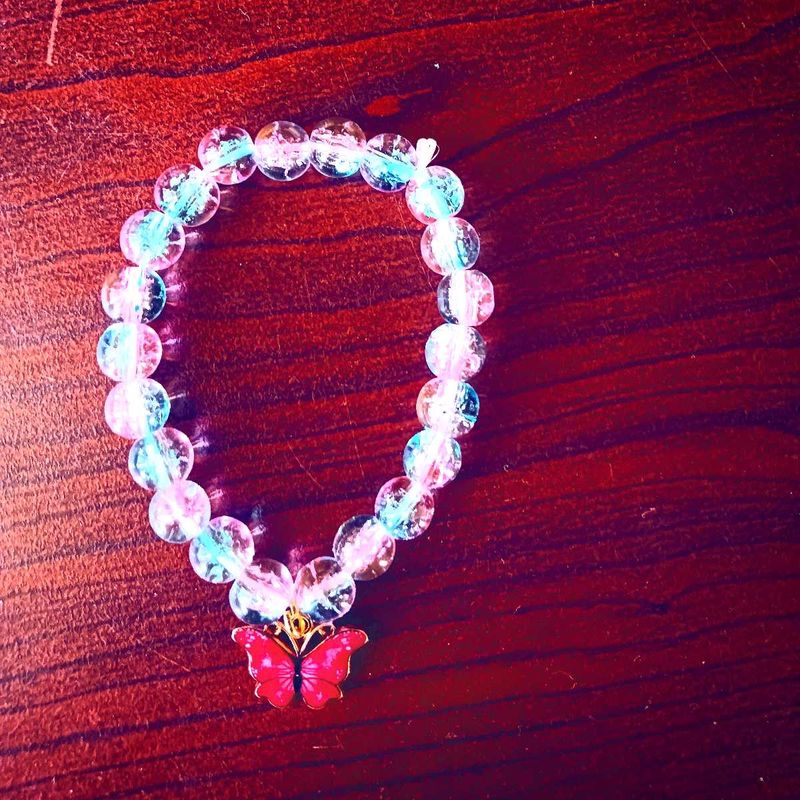 Butterfly Charm Beaded Bracelet