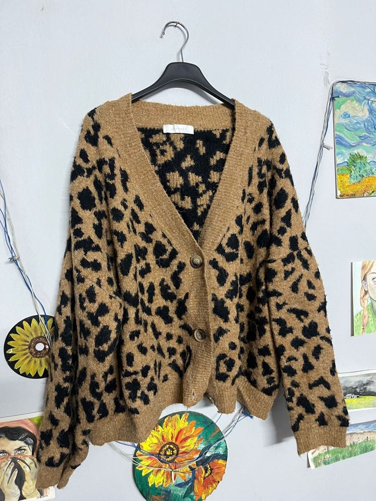 Leopard Print Cardigan🐻🖤