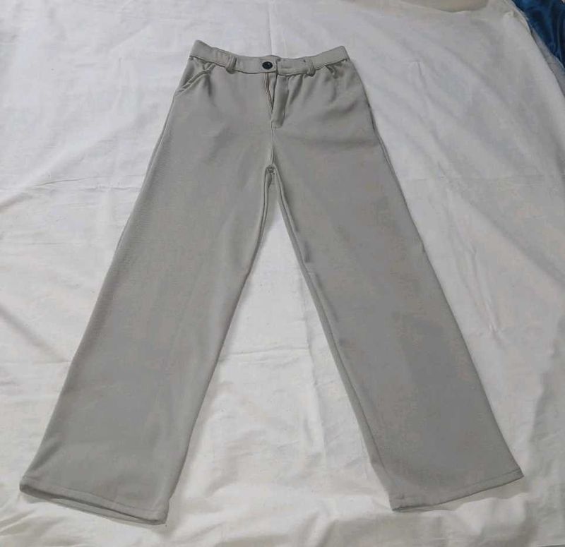 Grey straight Leg Pants