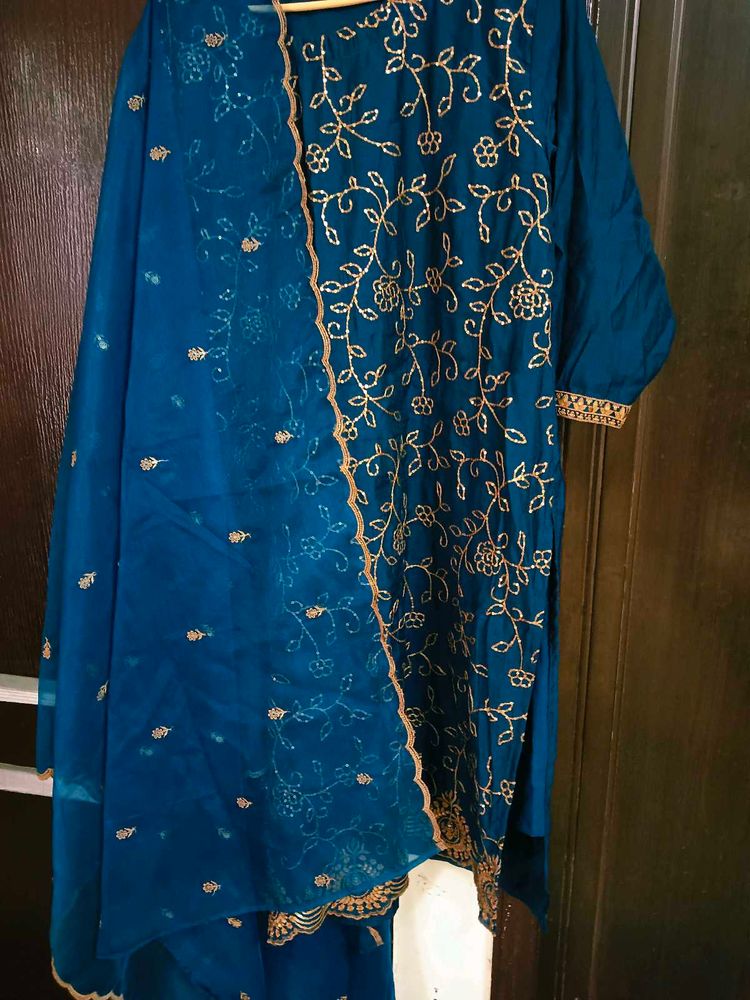 3 Piece XXL Ishin Brand Heavy Embroidery  Suit Set