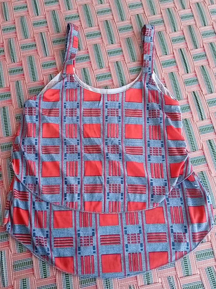 Patterned Sleeveless Top