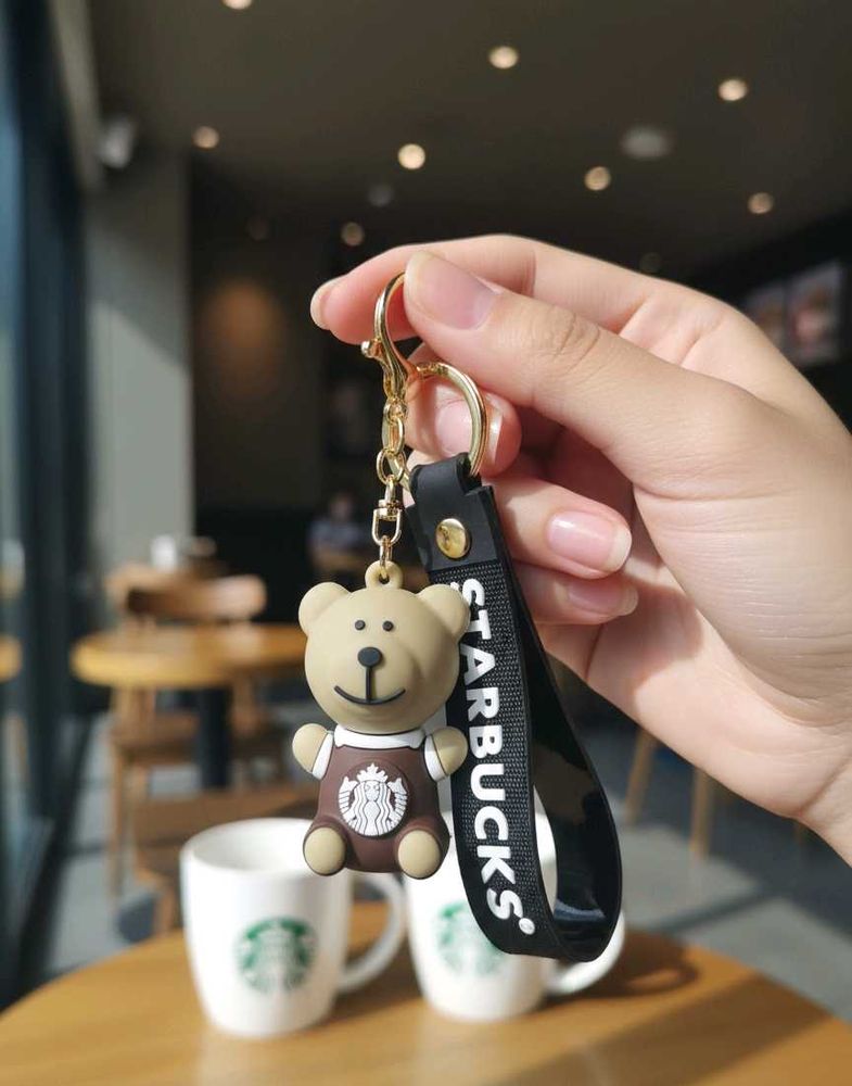 New Starbucks Bearista Bear Keychain /Bag charm