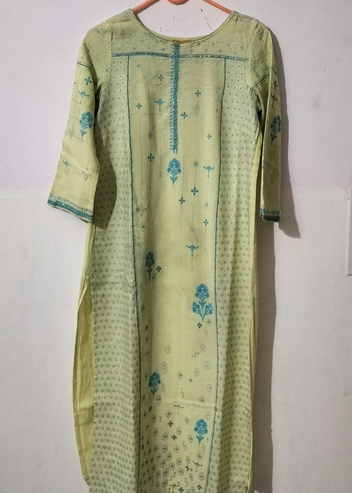 Price Drop!! Aurelia Cream Yellow Shade Kurta