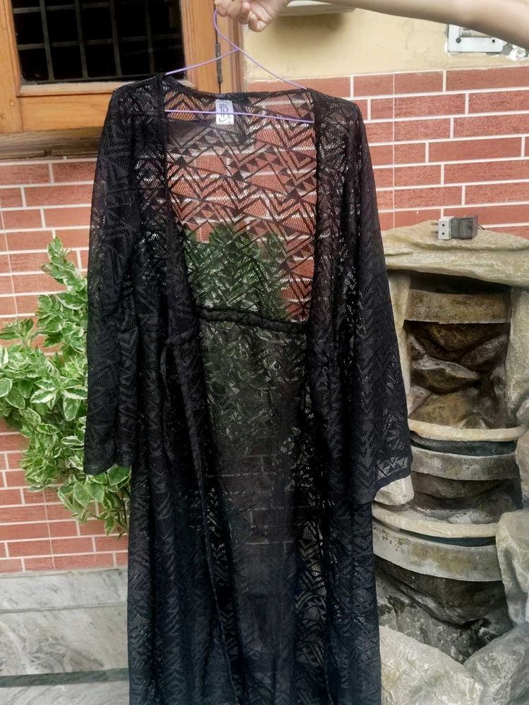 Black Sheer Kimono(Shrug)