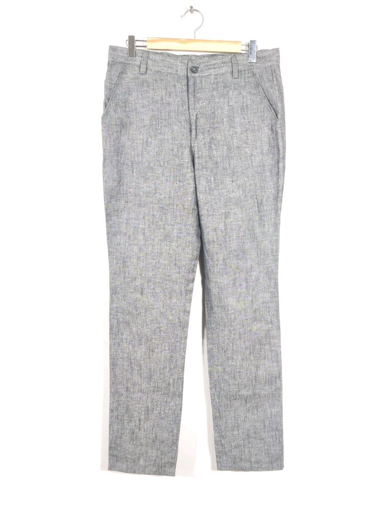 Amnesia Grey Straight Fit Formal Pant (Men&#39;s)