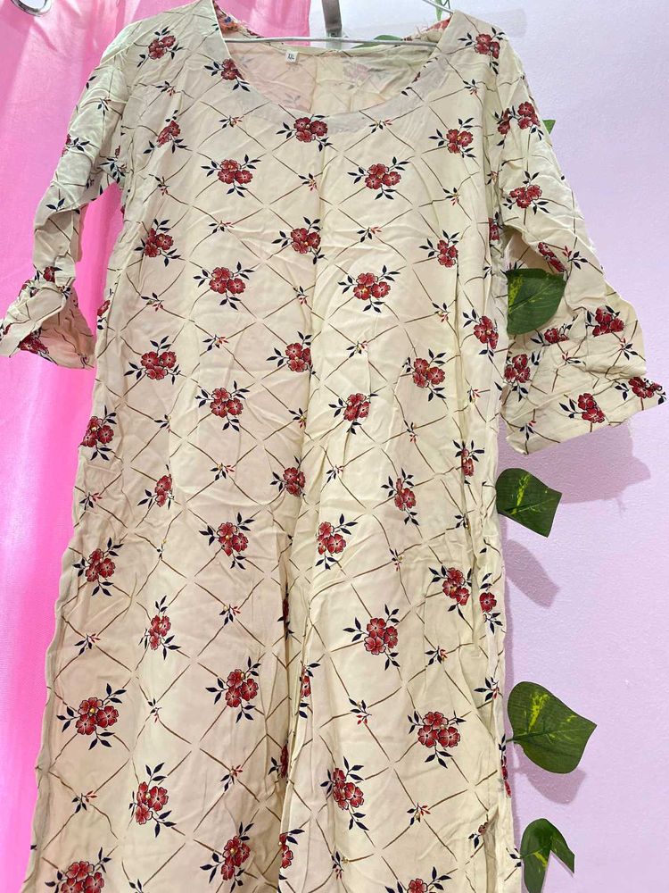 Floral Print Kurta Set