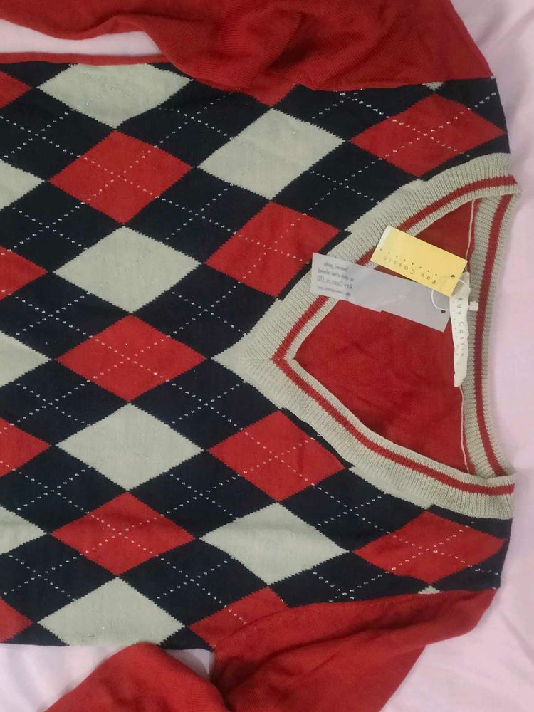 Argyle Pattern Sweater