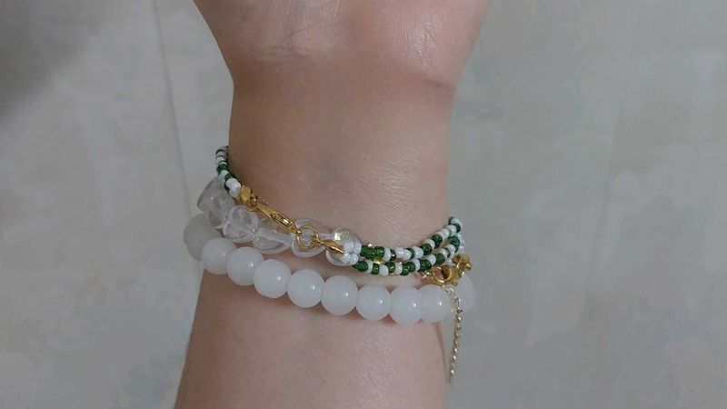 SPRING BRACELET STACK 🌸💚