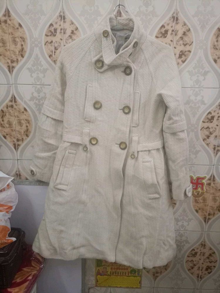 Elegant Cream Trench Coat