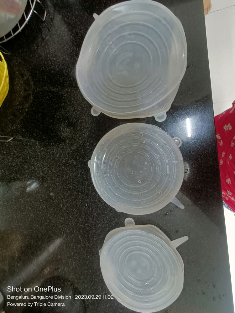 Silicon Stretchable Lid Set Of 3