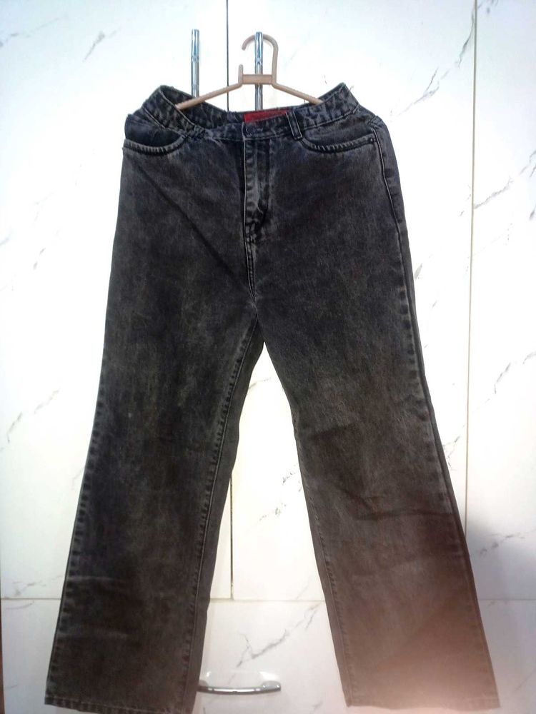 Charcoal Baggy Denim