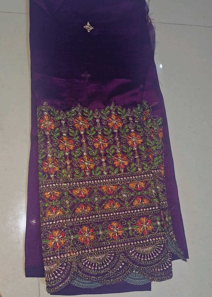 Elegant Purple  unstriched blouse