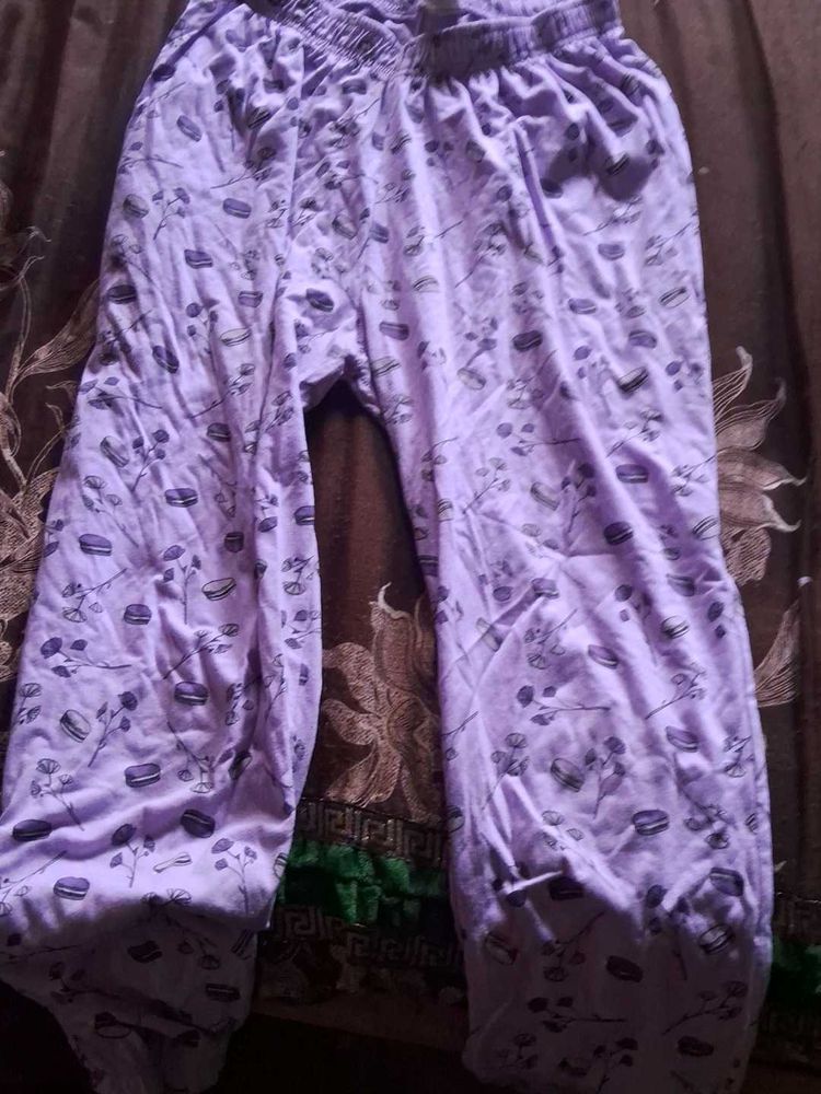 Purple Patterned Lounge Pants